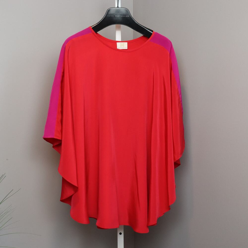 Heidi Houston‎ Red Pink Caftan Tunic One Size USA